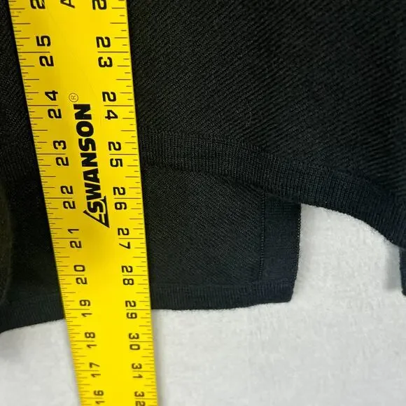 Cuyana Women's Size S M 100% Baby Alpaca Lagenlook Oversized Turtleneck Black